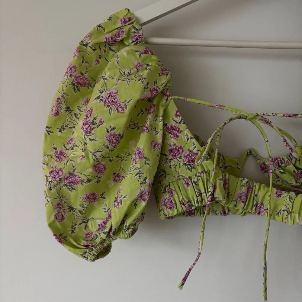 Zara Floral Top sz XS/S - Picture 5 of 5